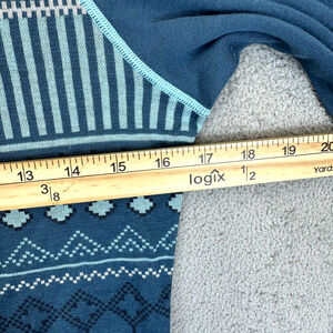 Kari Traa Women's M Base Layer Gray Geometric 1/2 Zip Merino Wool Nordic Sweater